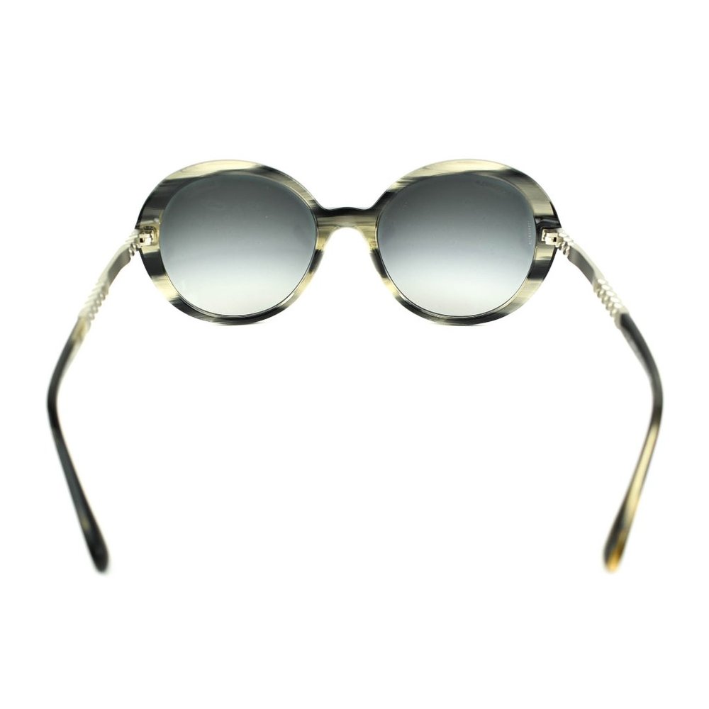 CHANEL: Gray "Horn" & "Chain" Logo Sunglasses (lc) - Picture 7 of 11